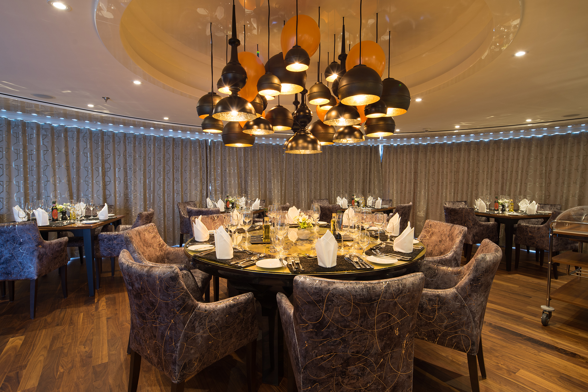 The chef's specialty restaurant with a delicious tasting menu prepared right before your eyes