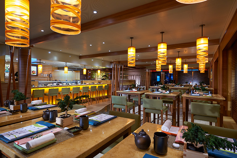 Gather around a large shared table at Bonsai Teppanyaki