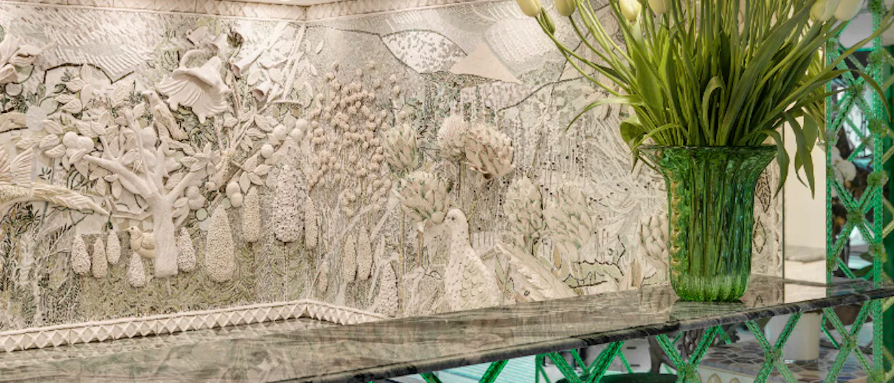 Just one of many extraordinary pieces of art onboard