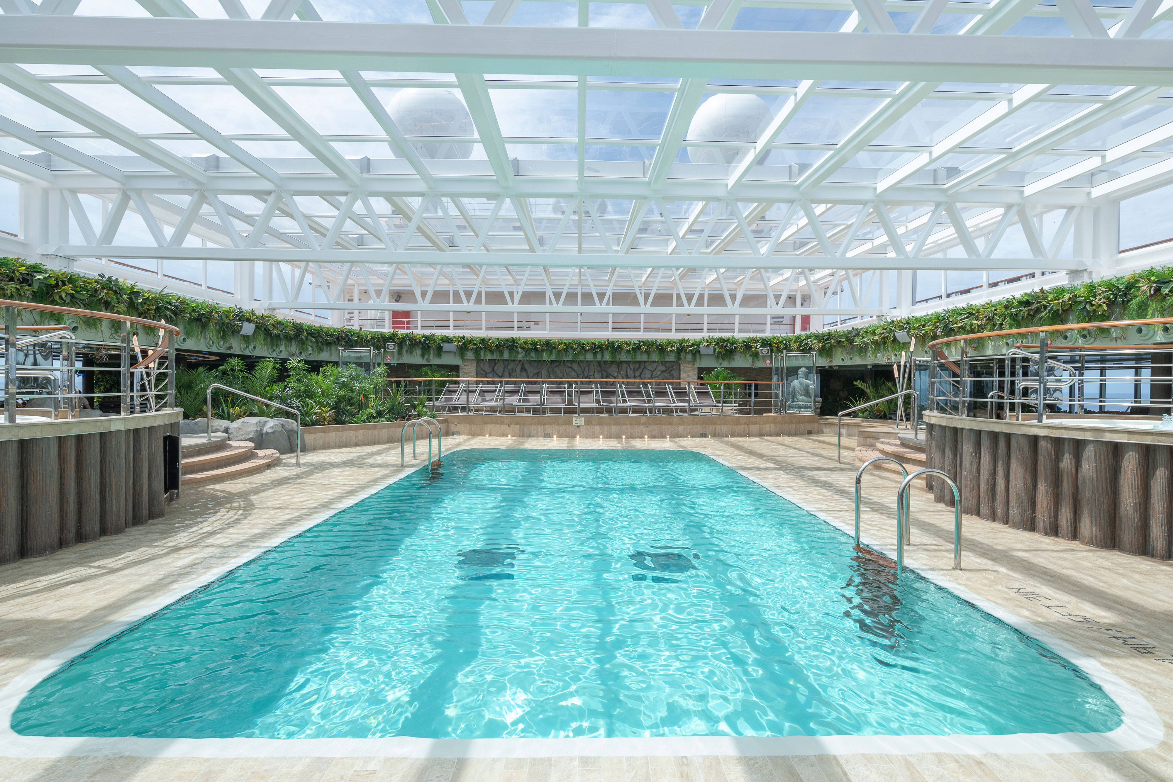 The pool with retractable roof