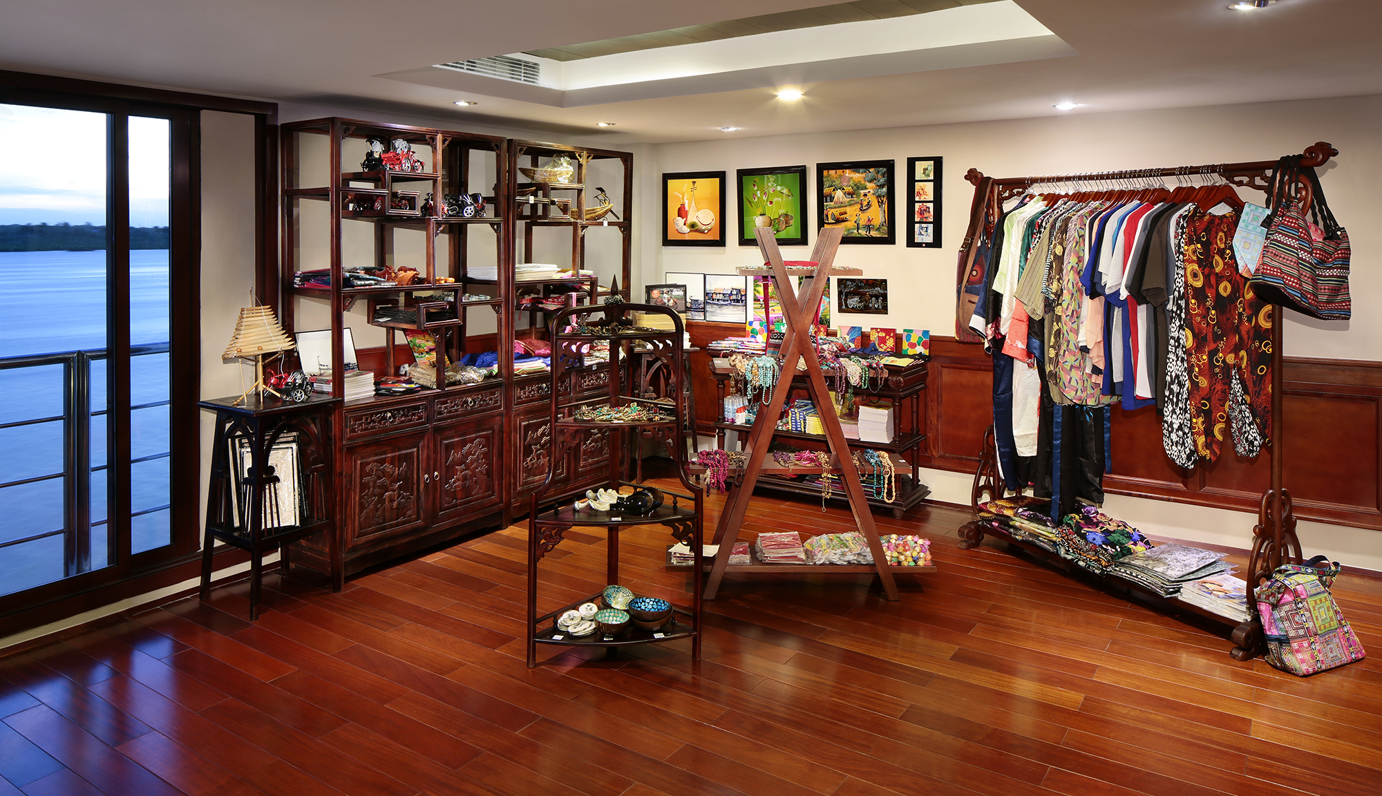 The onboard boutique offers a variety of souvenirs