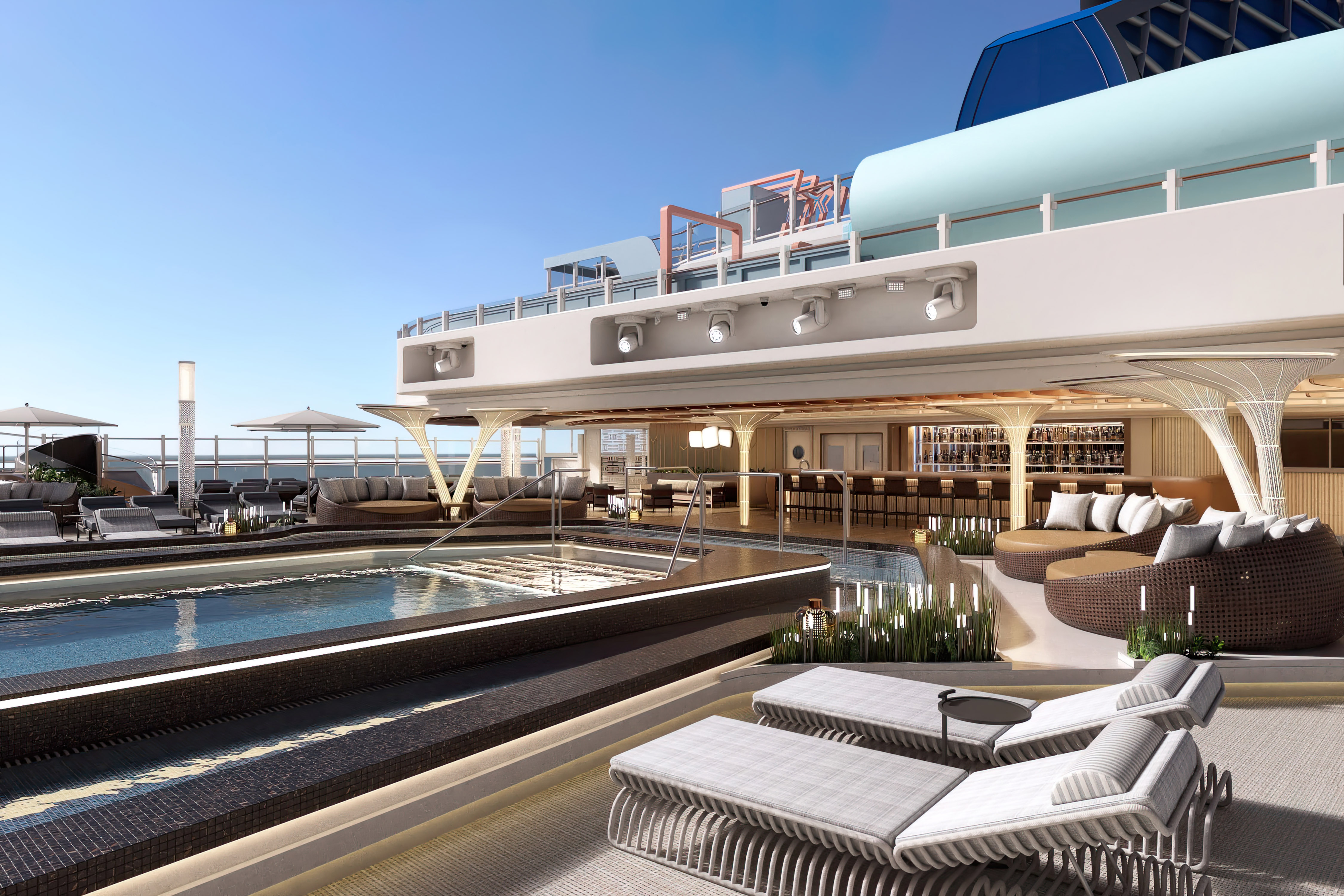 Relax by the main pool