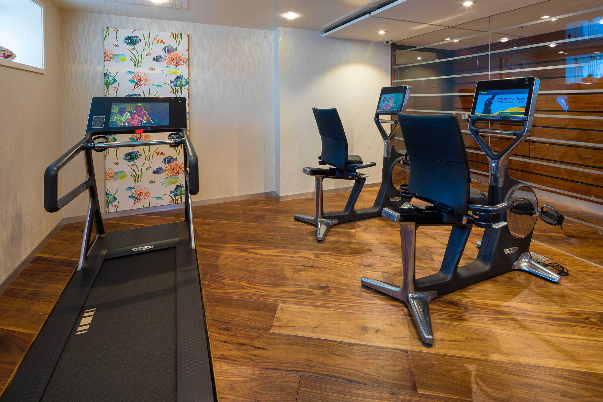Exercise with sea views at the gym