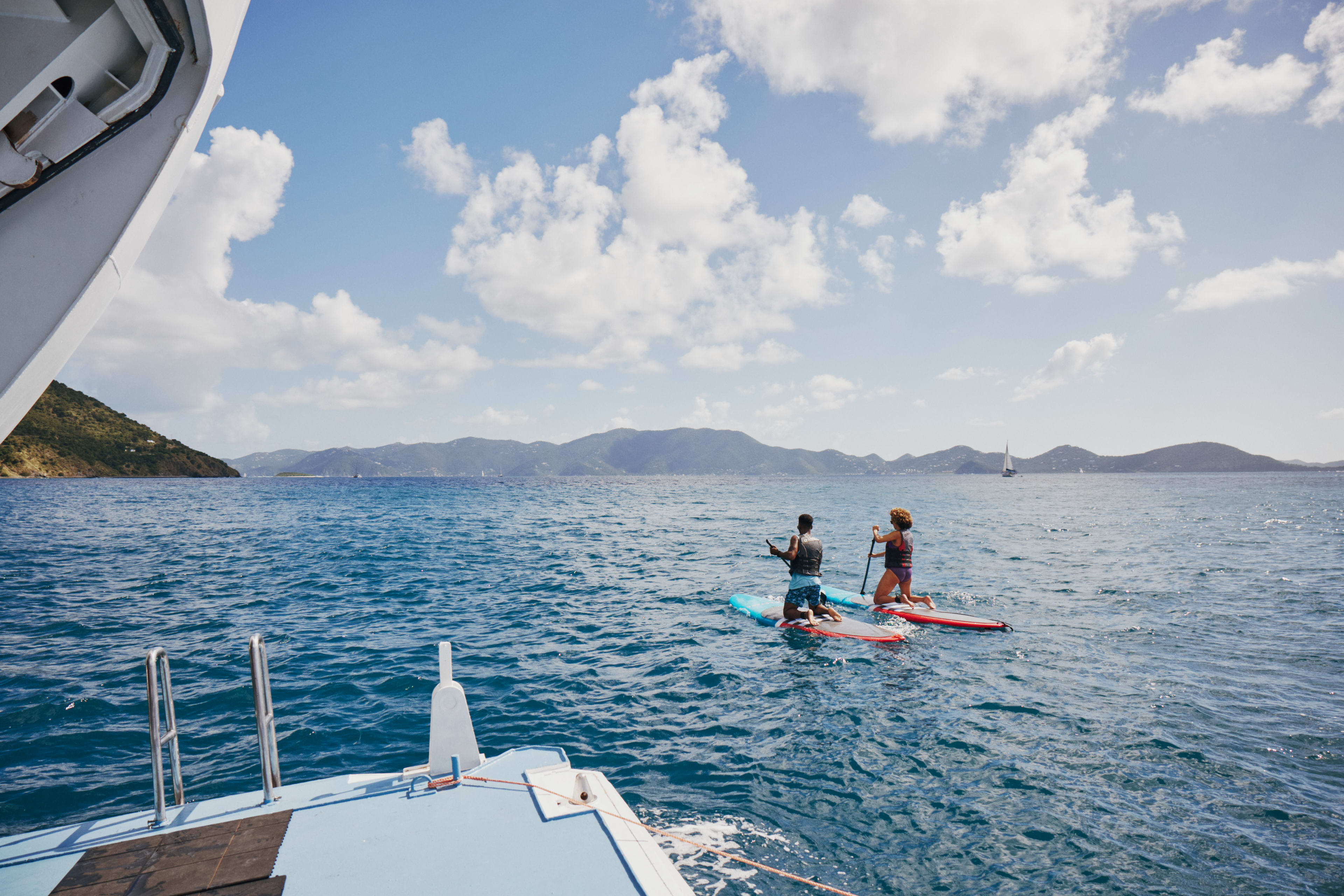 Watersports platform offering snorkelling, swimming, kayaking, sail-boarding and water skiing