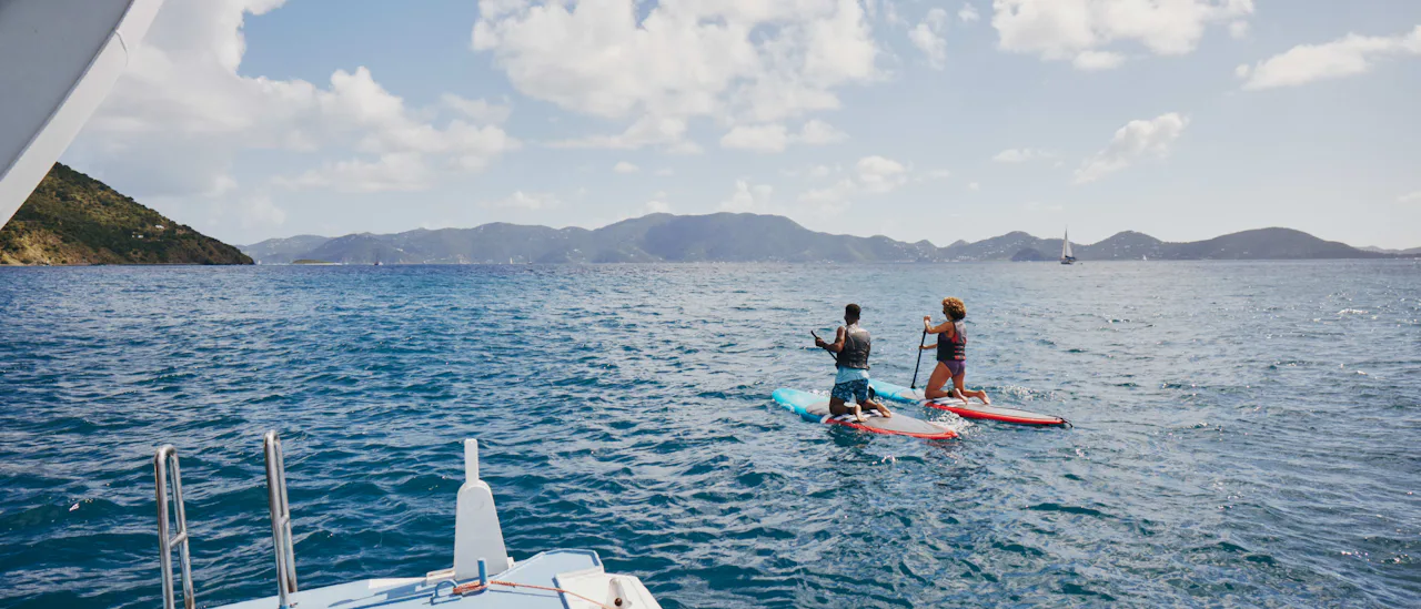 Watersports platform offering snorkelling, swimming, kayaking, sail-boarding and water skiing