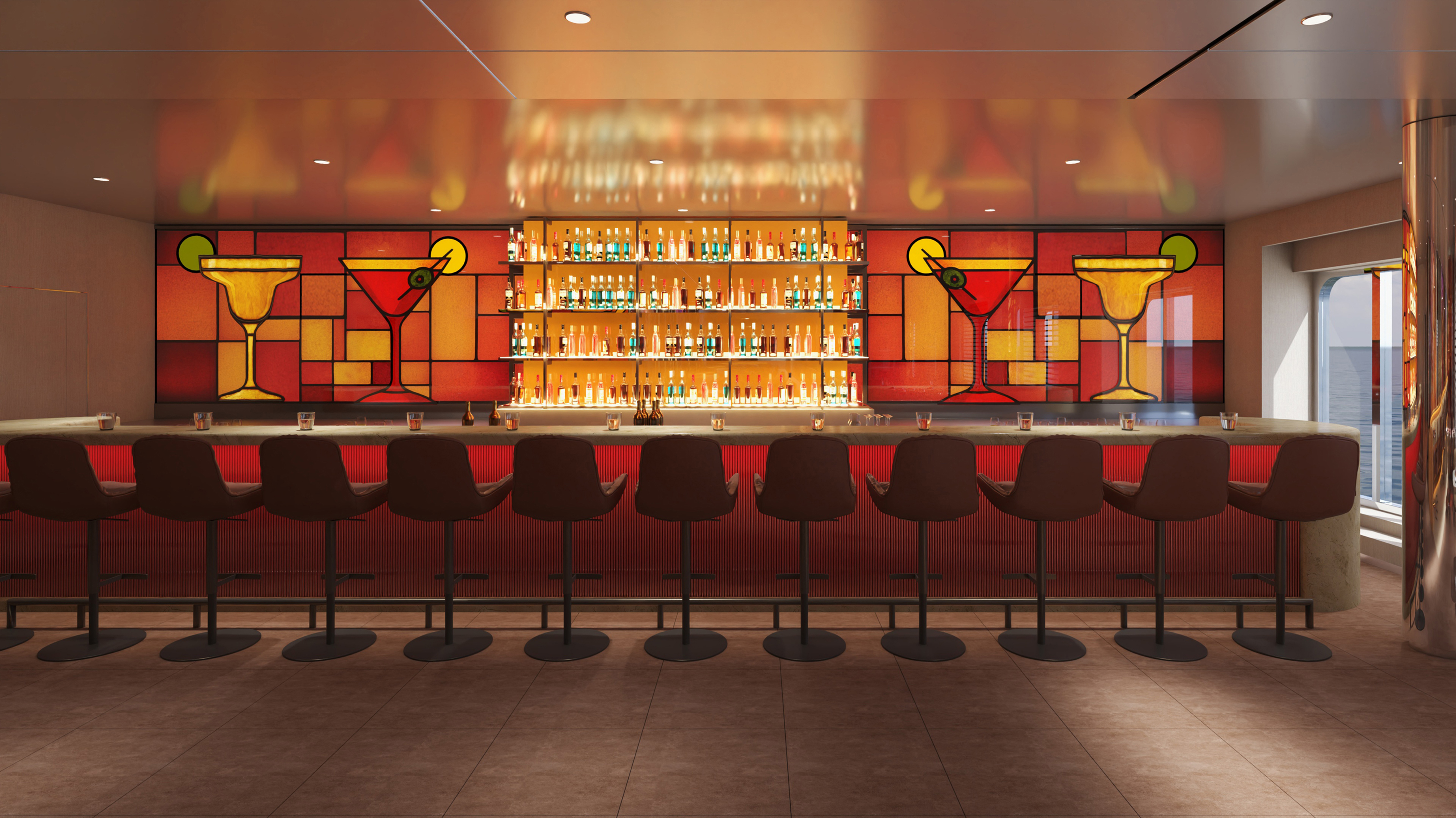 Mingle with new friends and share your day’s discoveries at the Textura Bar