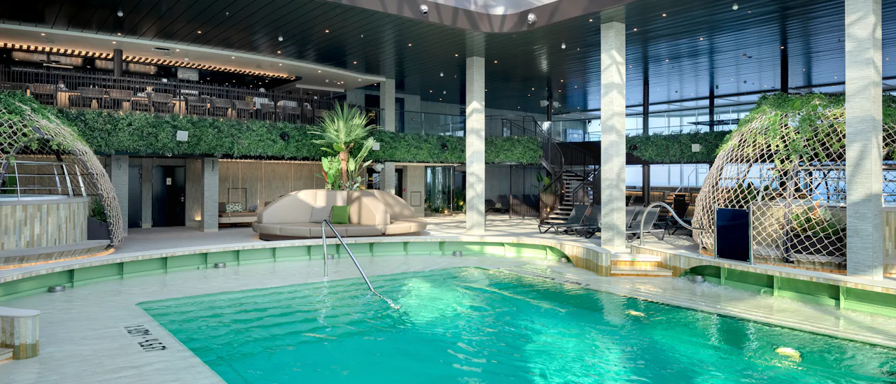 The ultimate poolside relaxation at the Botanic Garden