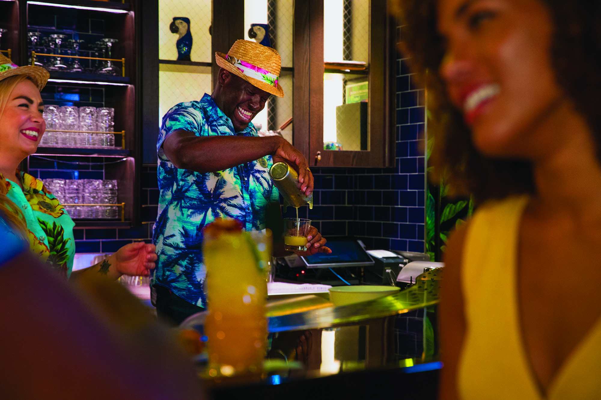 Caribbean vibes in the pool bar