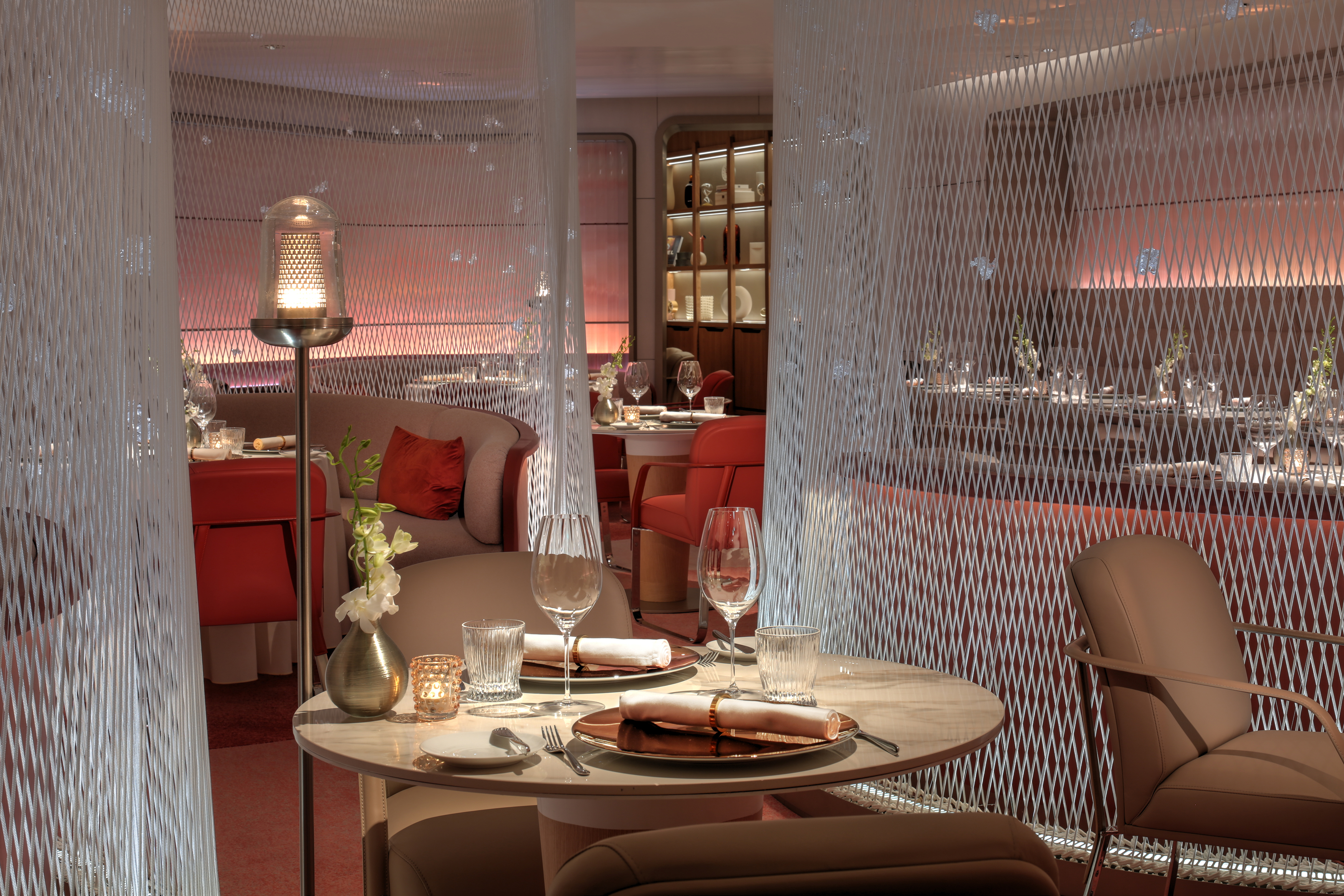 Fine dining at Le Voyage, a restaurant by world-renowned chef Daniel Boulud