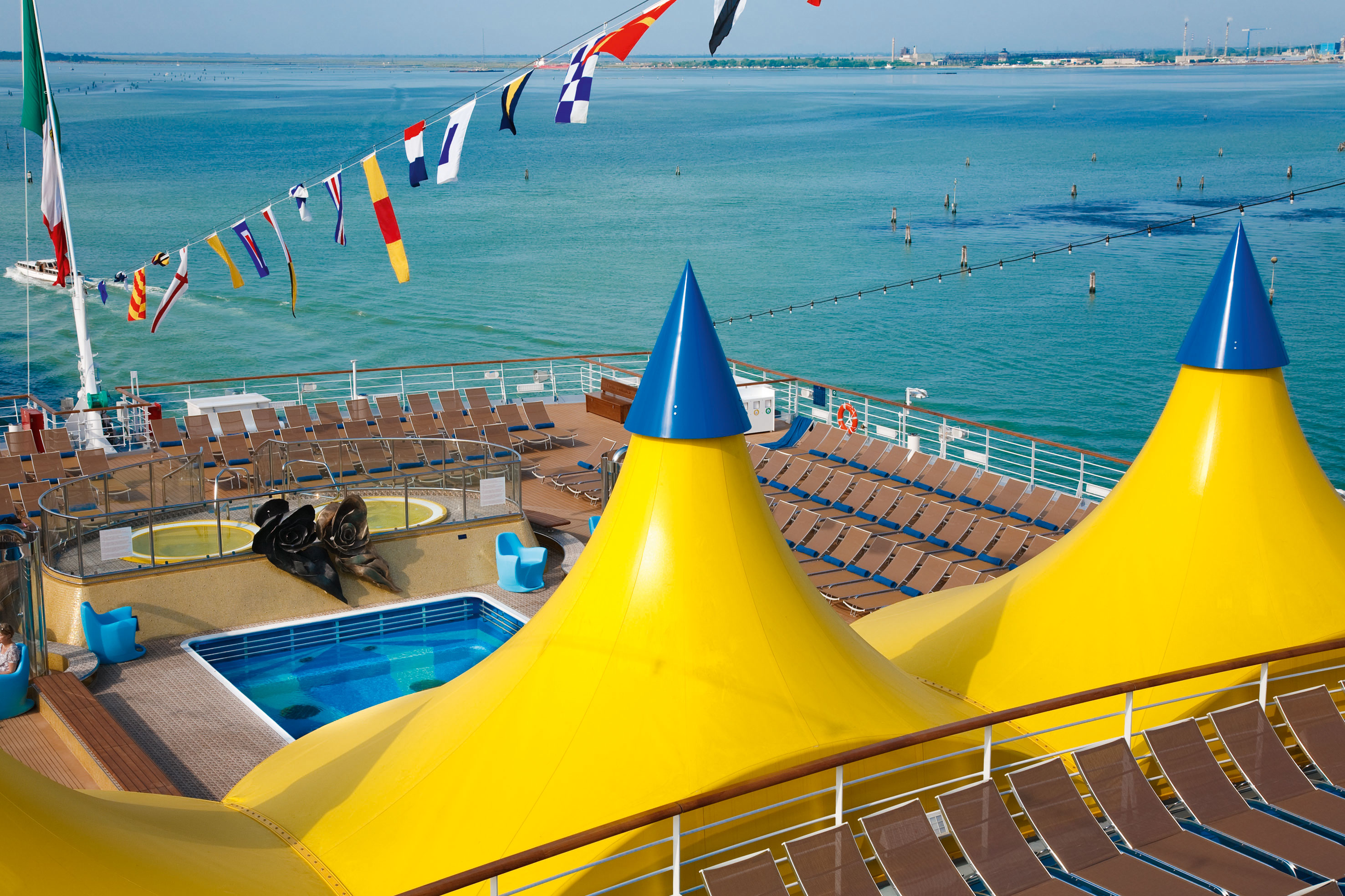 The aft pool is for adults only.