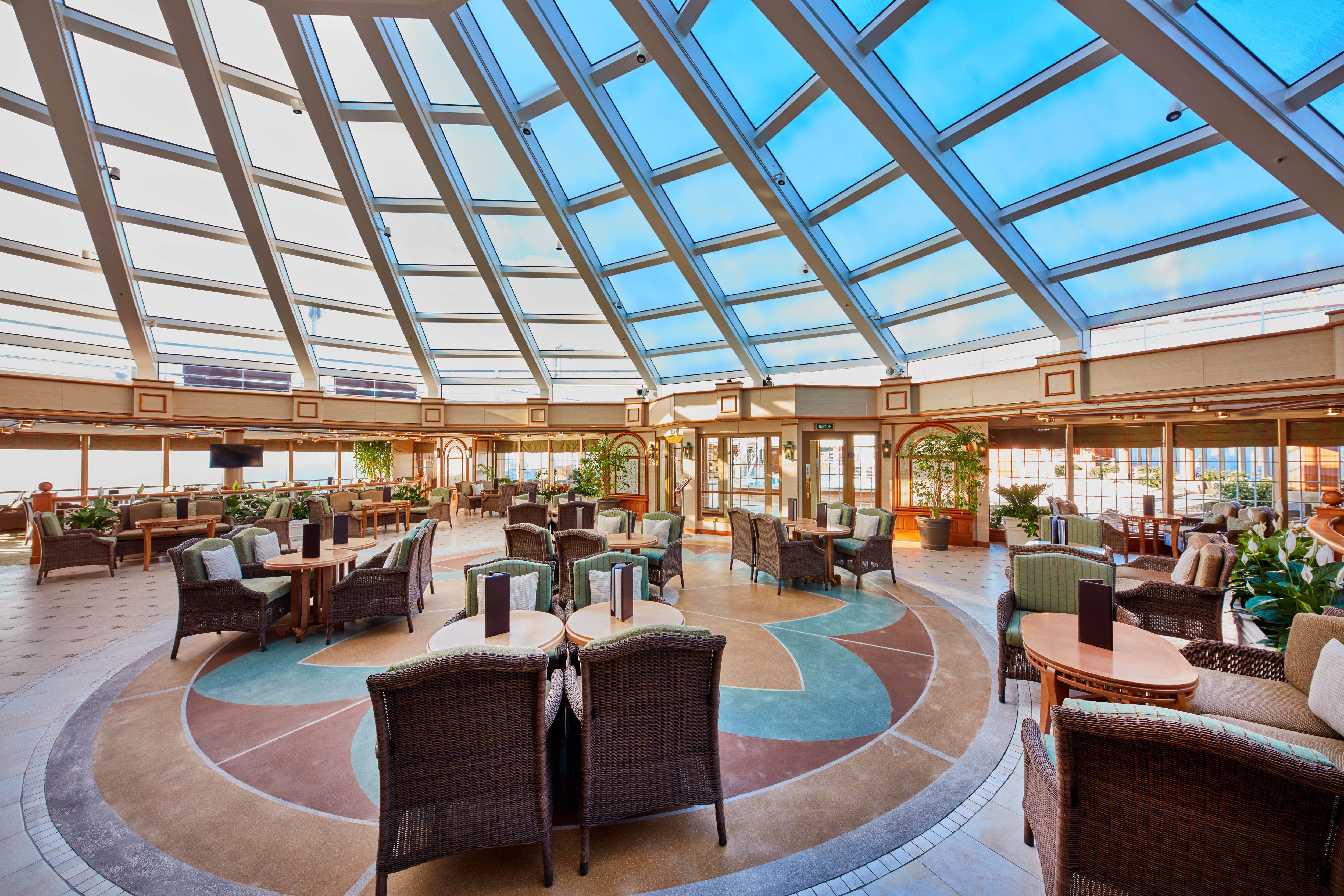 Enjoy a snack in the winter garden