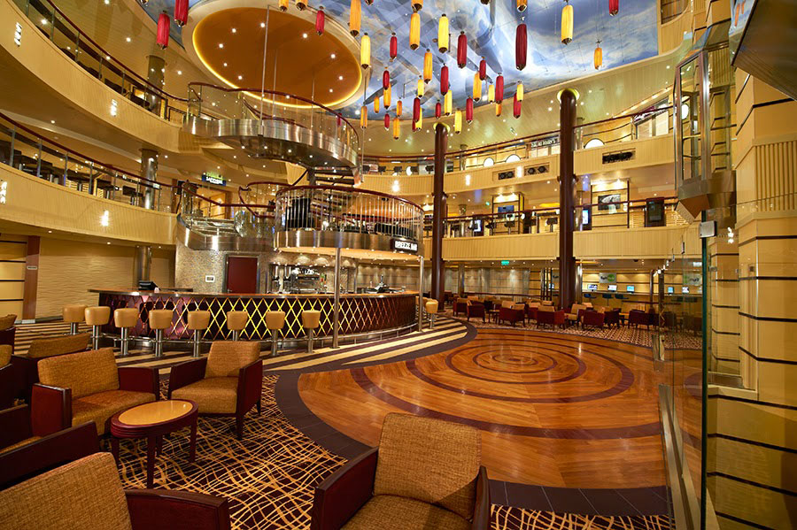The atrium – the heart of the ship