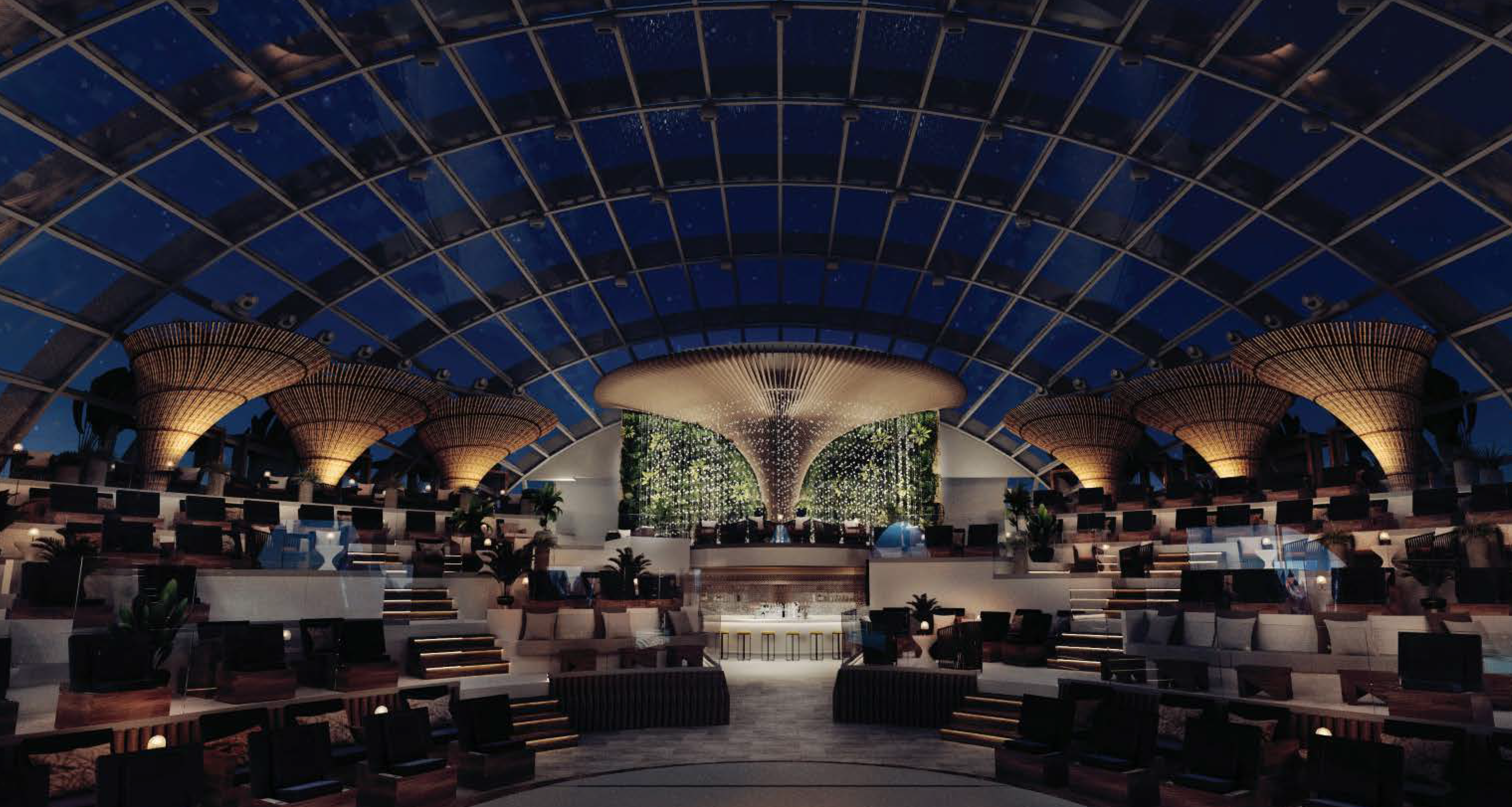 The Dome, features acrobatic performances created in partnership with the renowned Cirque Éloize