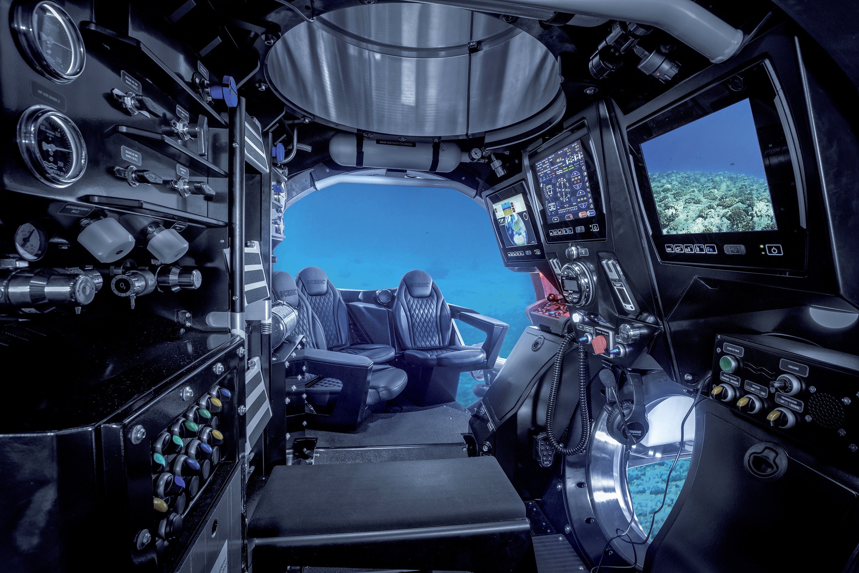 An exciting range of submarine excursions are available for an additional fee, taking you deep into the depths of the oceans from the Arctic, to Antarctica, from the Caribbean to the Mediterranean and the fjords of Norway to Greenland.