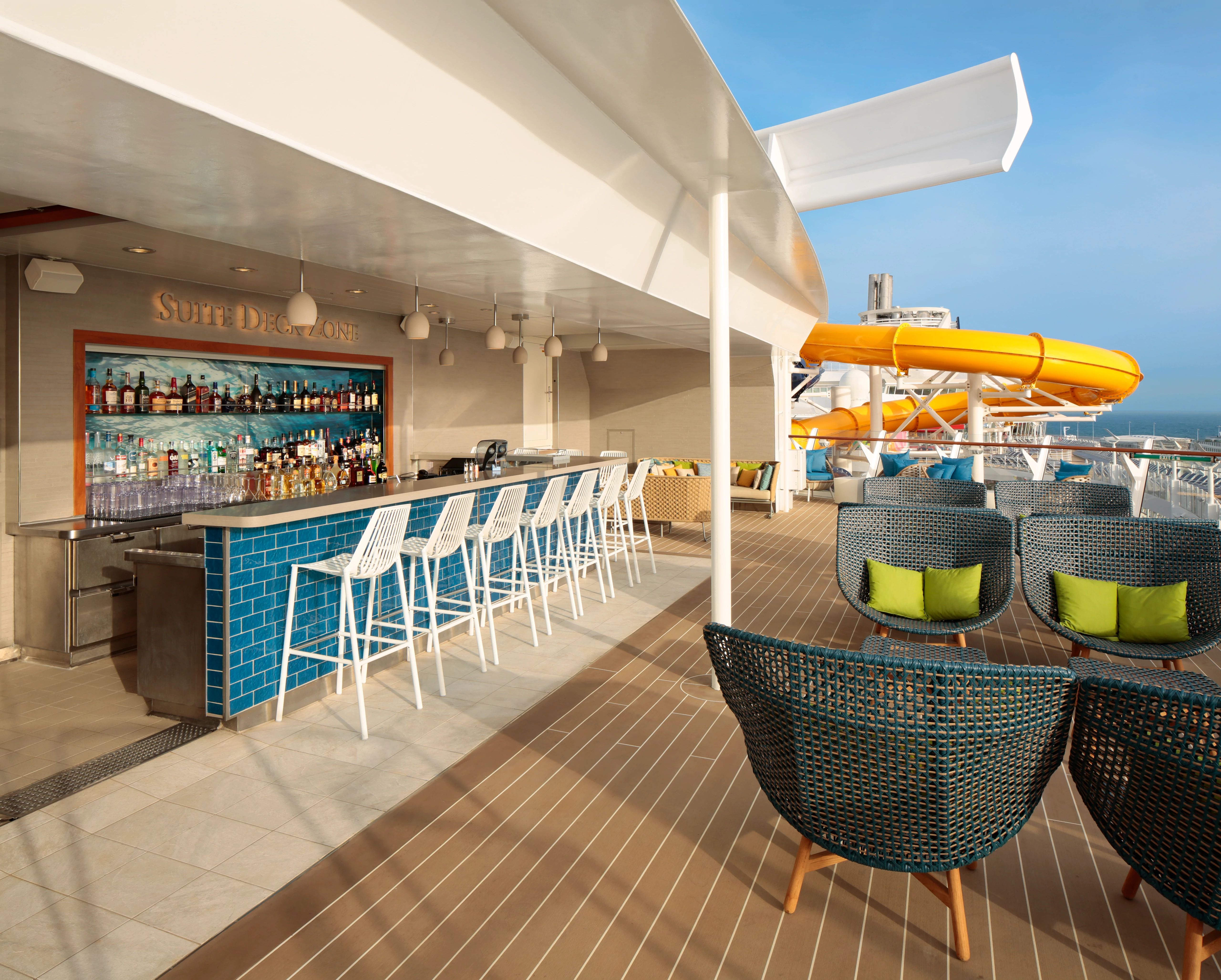 The "Suite Class Neighborhood" is an exclusive VIP accommodation complex with its own restaurant, bar lounge and sun deck