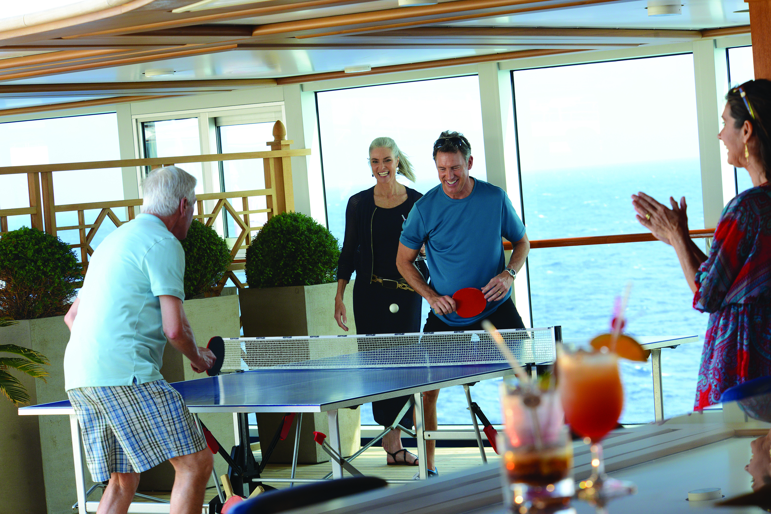Round up friends for a table tennis match
