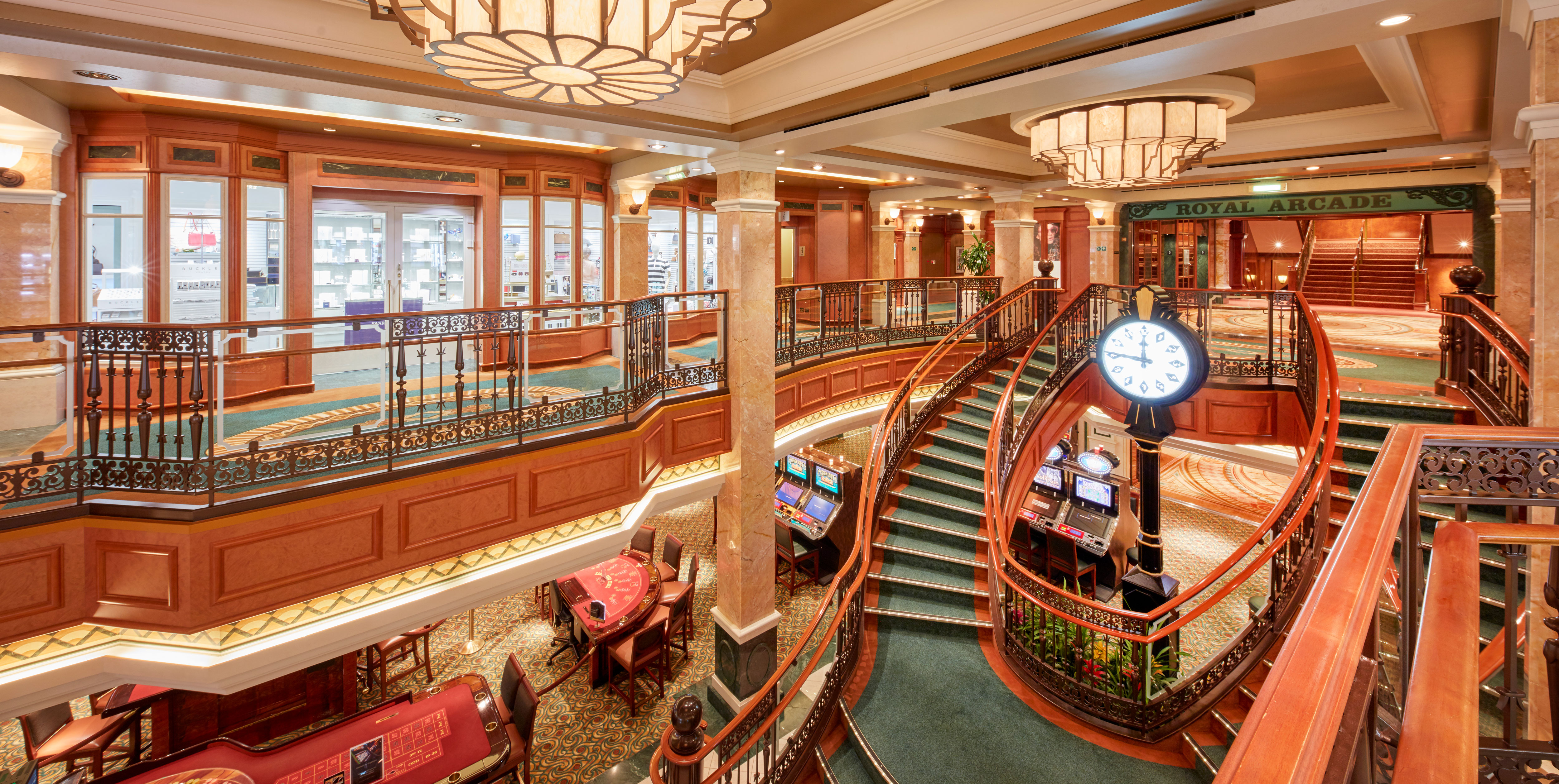 The boutiques in the Royal Arcade