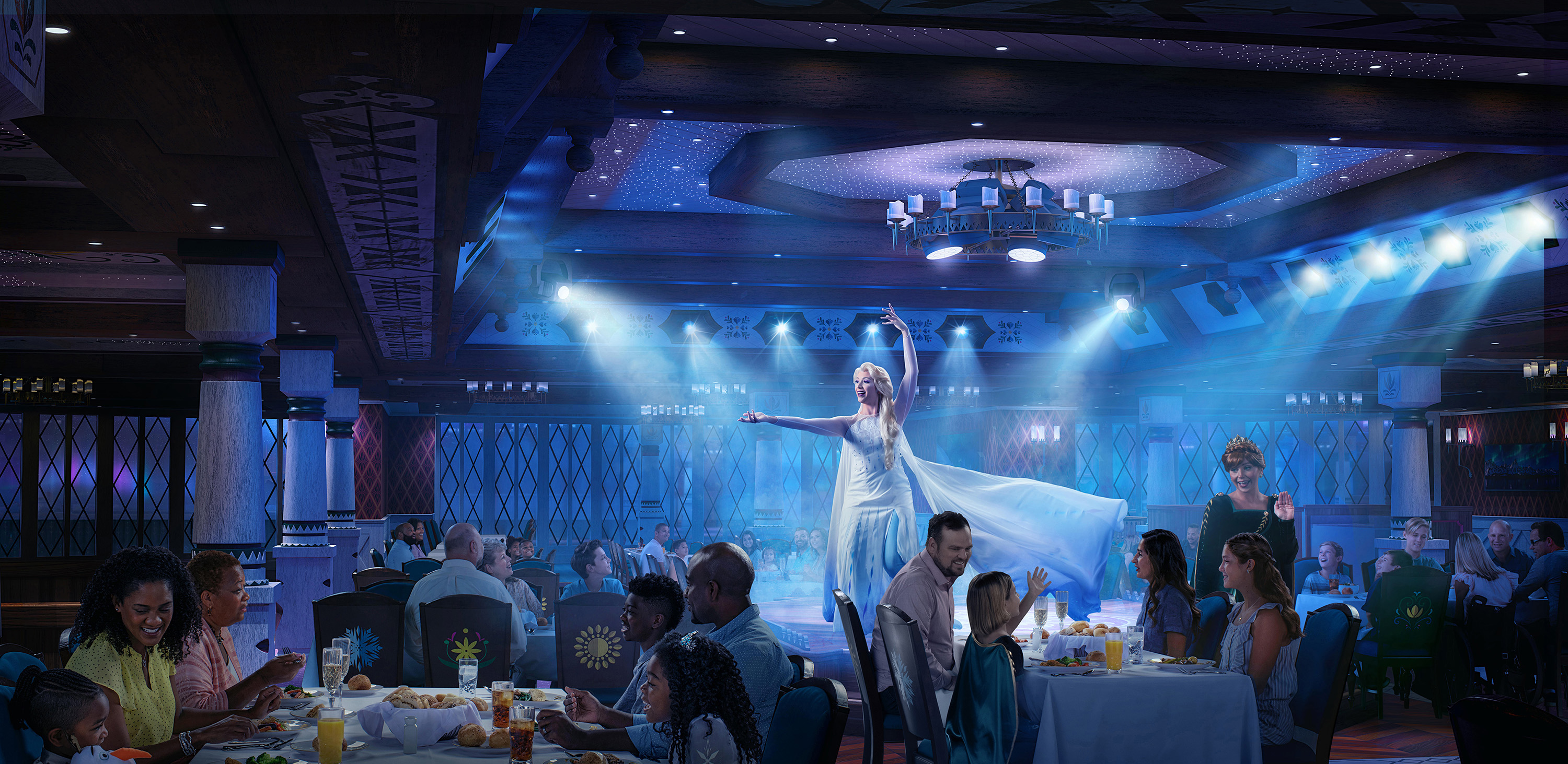 Dine in the magical kingdom of Arendelle in Anna and Elsa’s Royal Palace