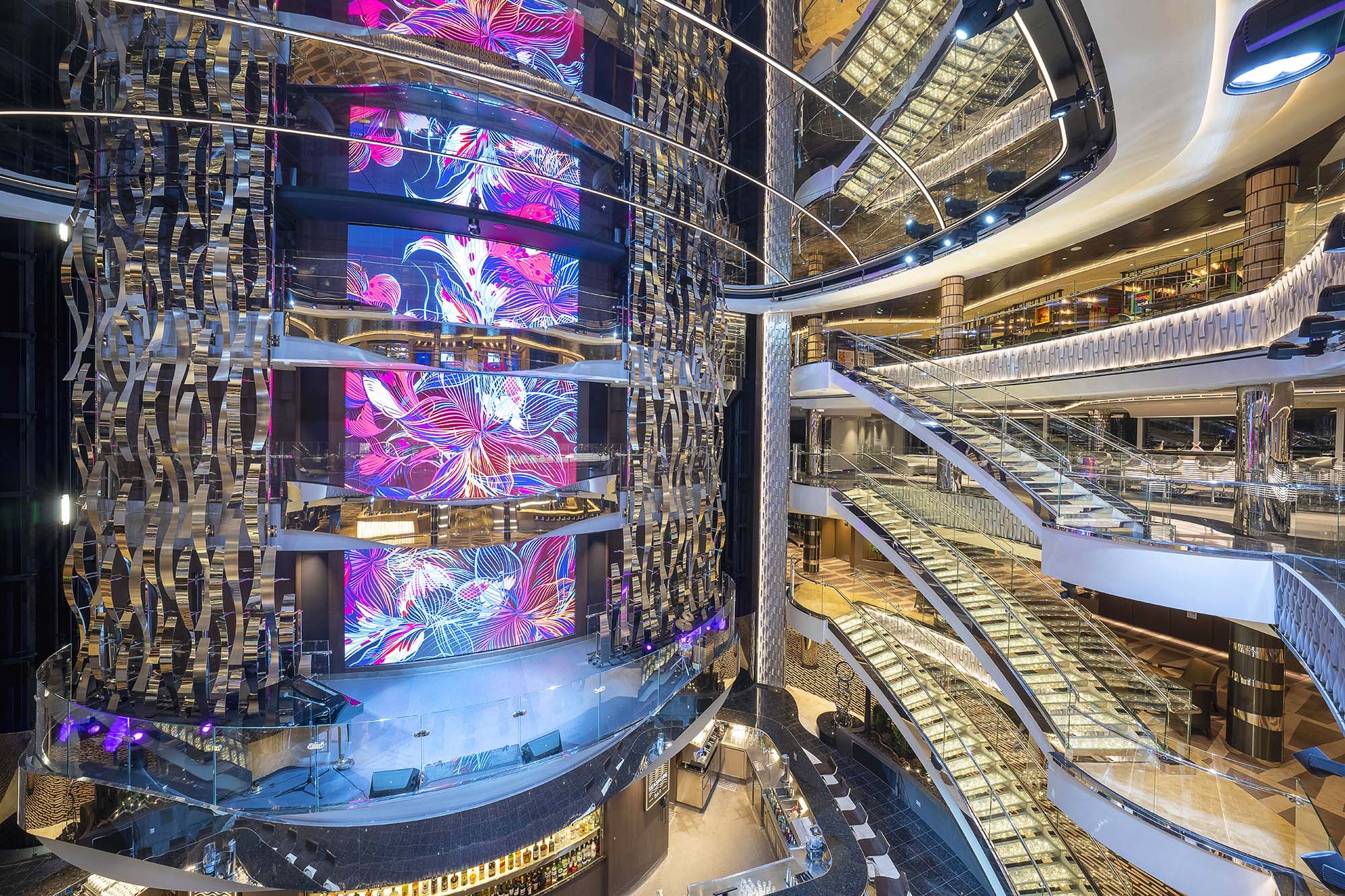 The atrium – the heart of the ship