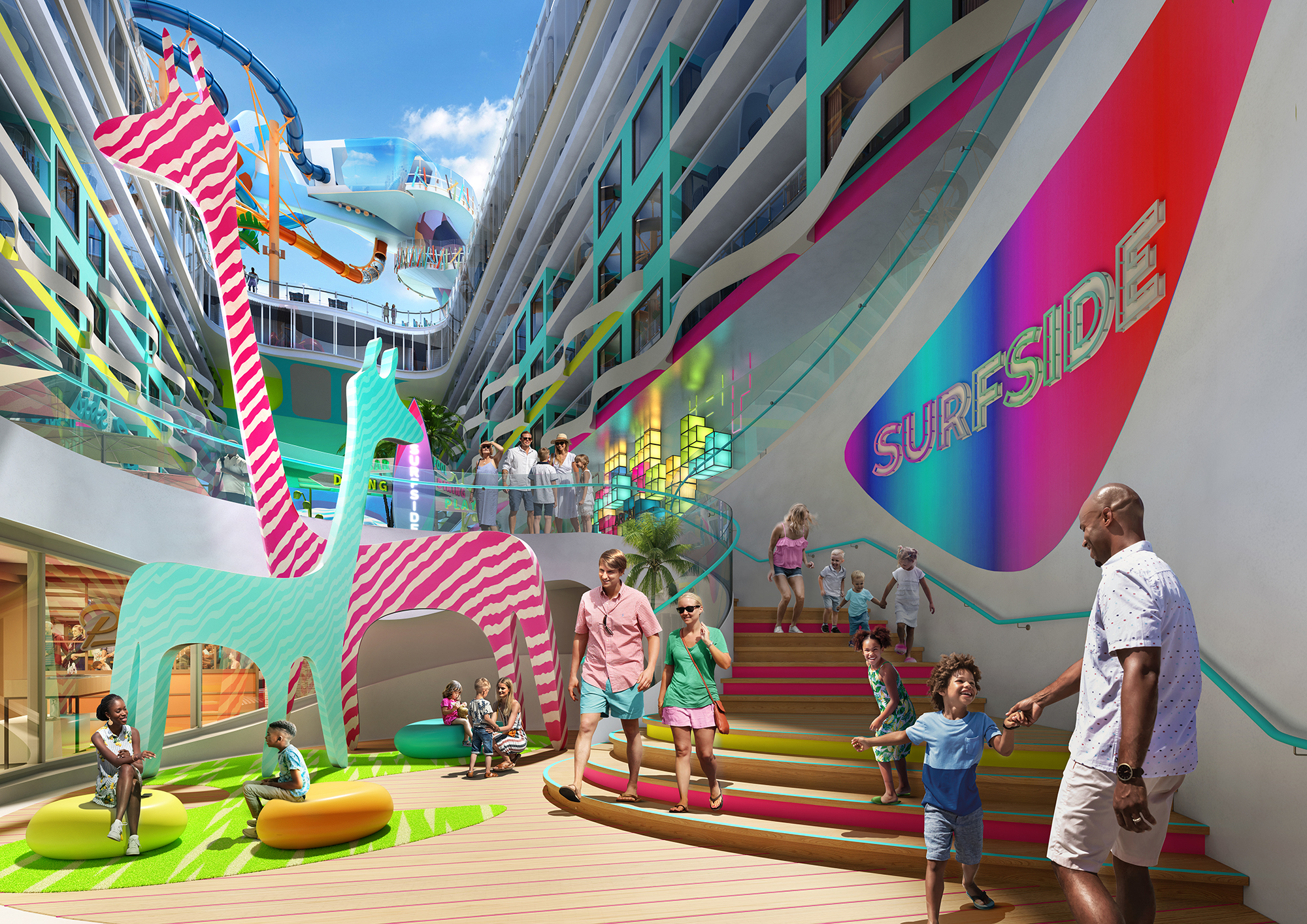 Surfside - a neighborhood for young families and is where adults and kids ages six and under can stay and play all day