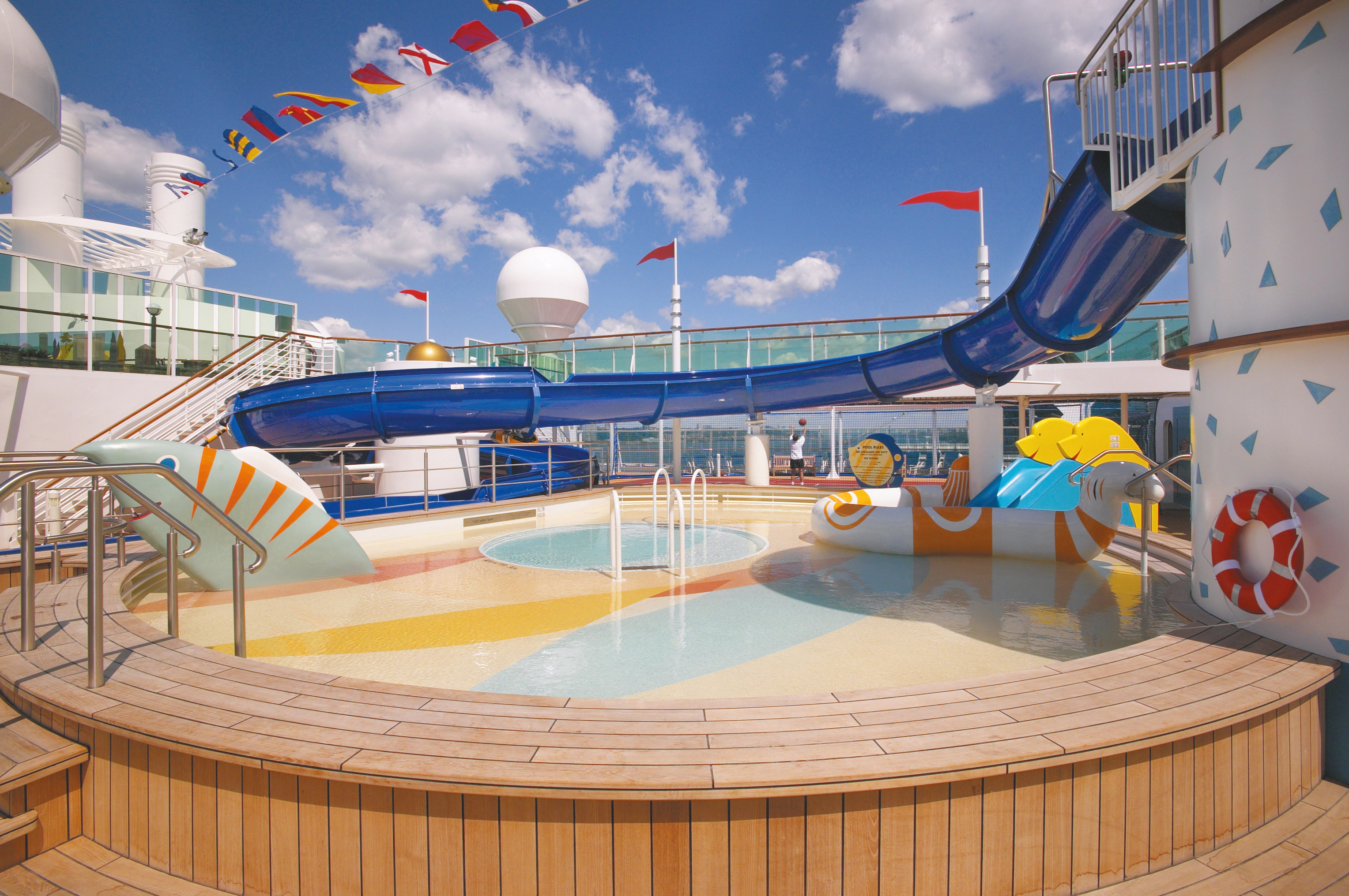 The kids water area