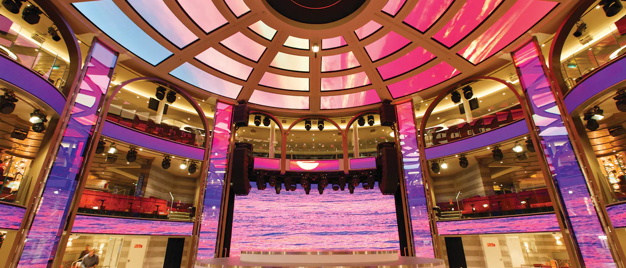 Colosseo Piazza - the heart of the ship where something is always happening with different performances