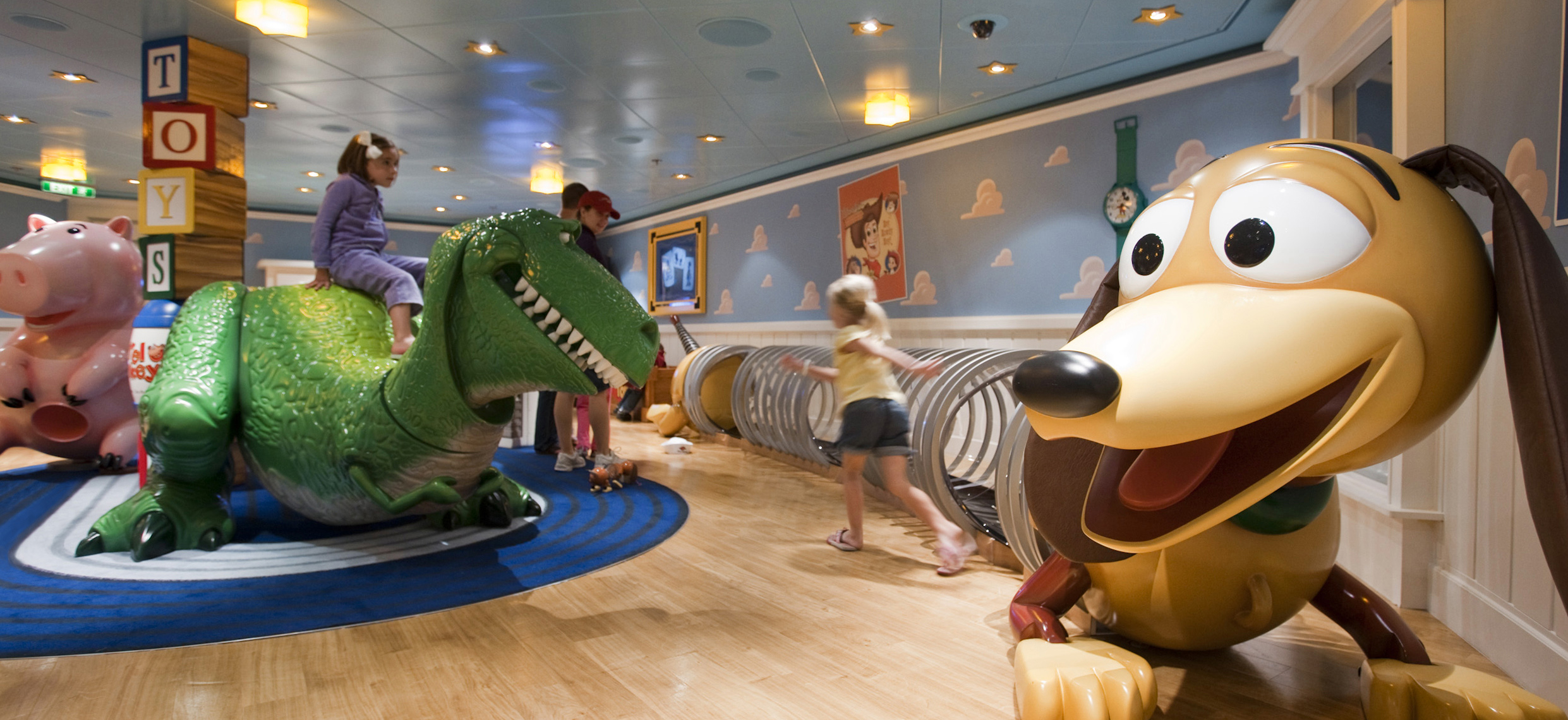 Disney-themed kids' clubs are included
