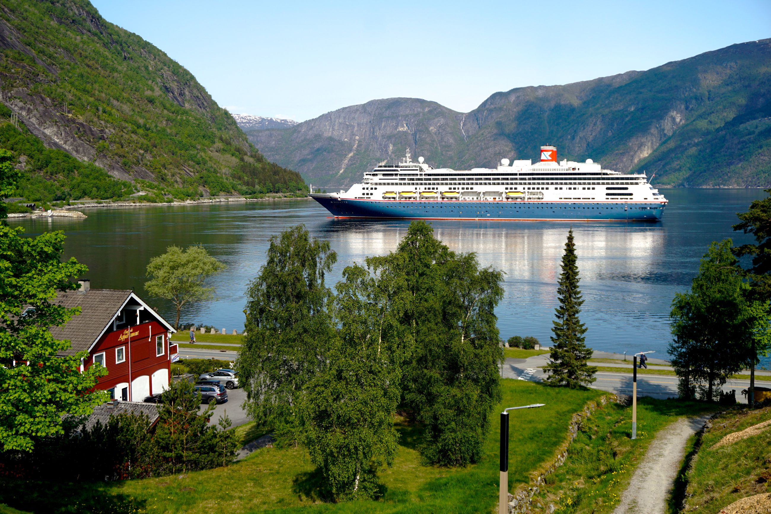 Fred. Olsen Bolette in Eidfjord, Norway,