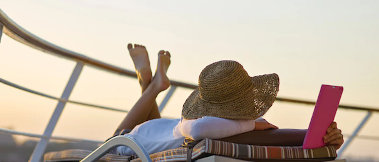 Relaxing on Deck onboard Silversea