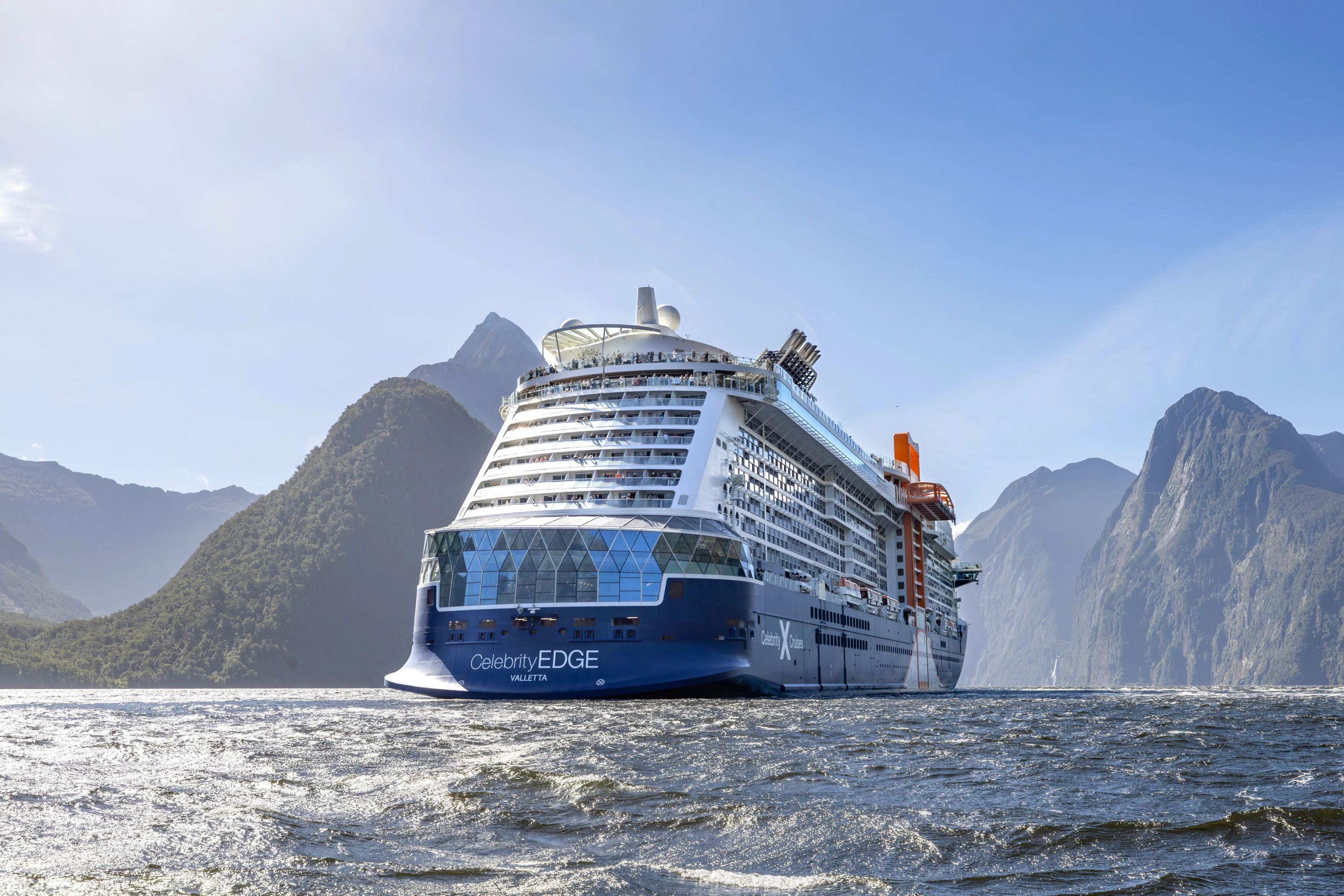 Celebrity Edge in Milford Sound