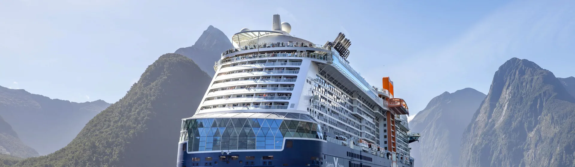 Celebrity Edge in Milford Sound