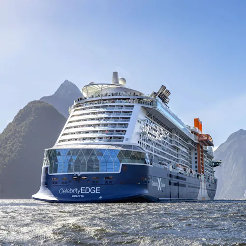 Celebrity Edge in Milford Sound