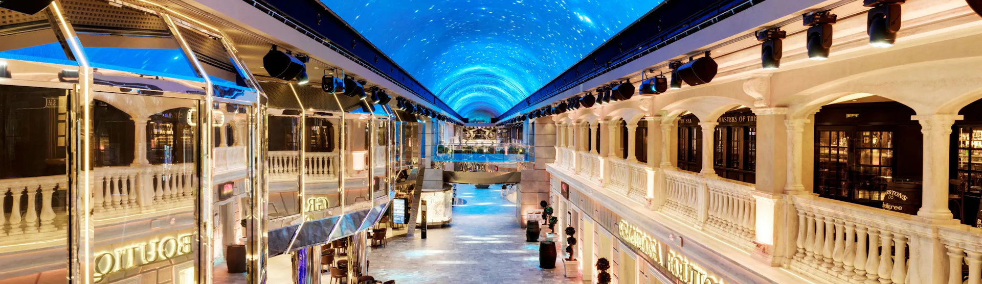 MSC Grandiosa Galleria and LED Domed ceiling
