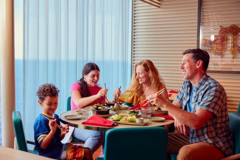 Family Dinner onboard Carnival Cruises