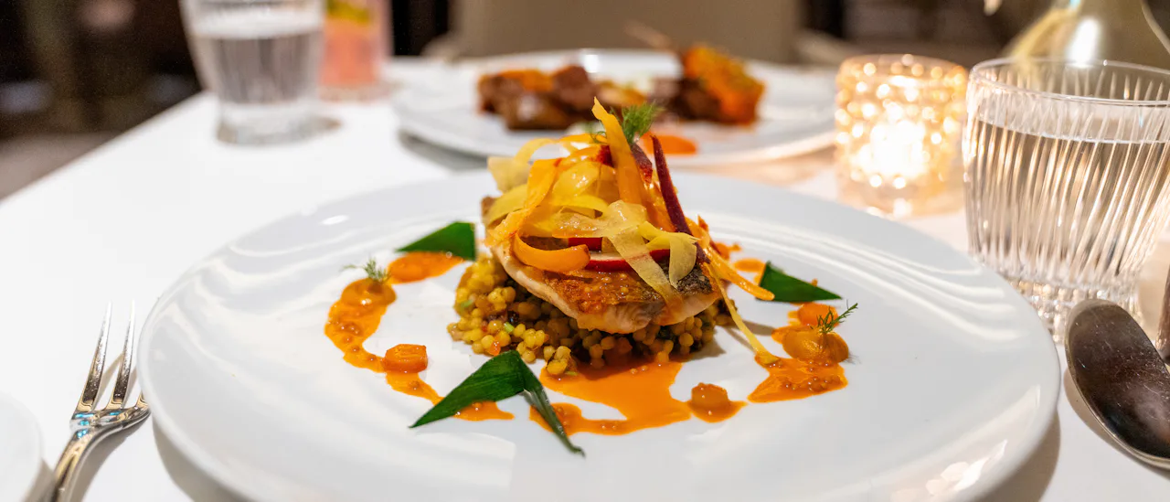 Mediterranean Sea Bass specialty onboard dining - Celebrity Ascent