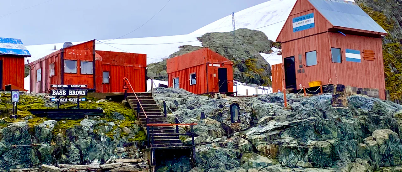 Argentinas Base Brown in Antarctica , image courtesy Jeff Leckey