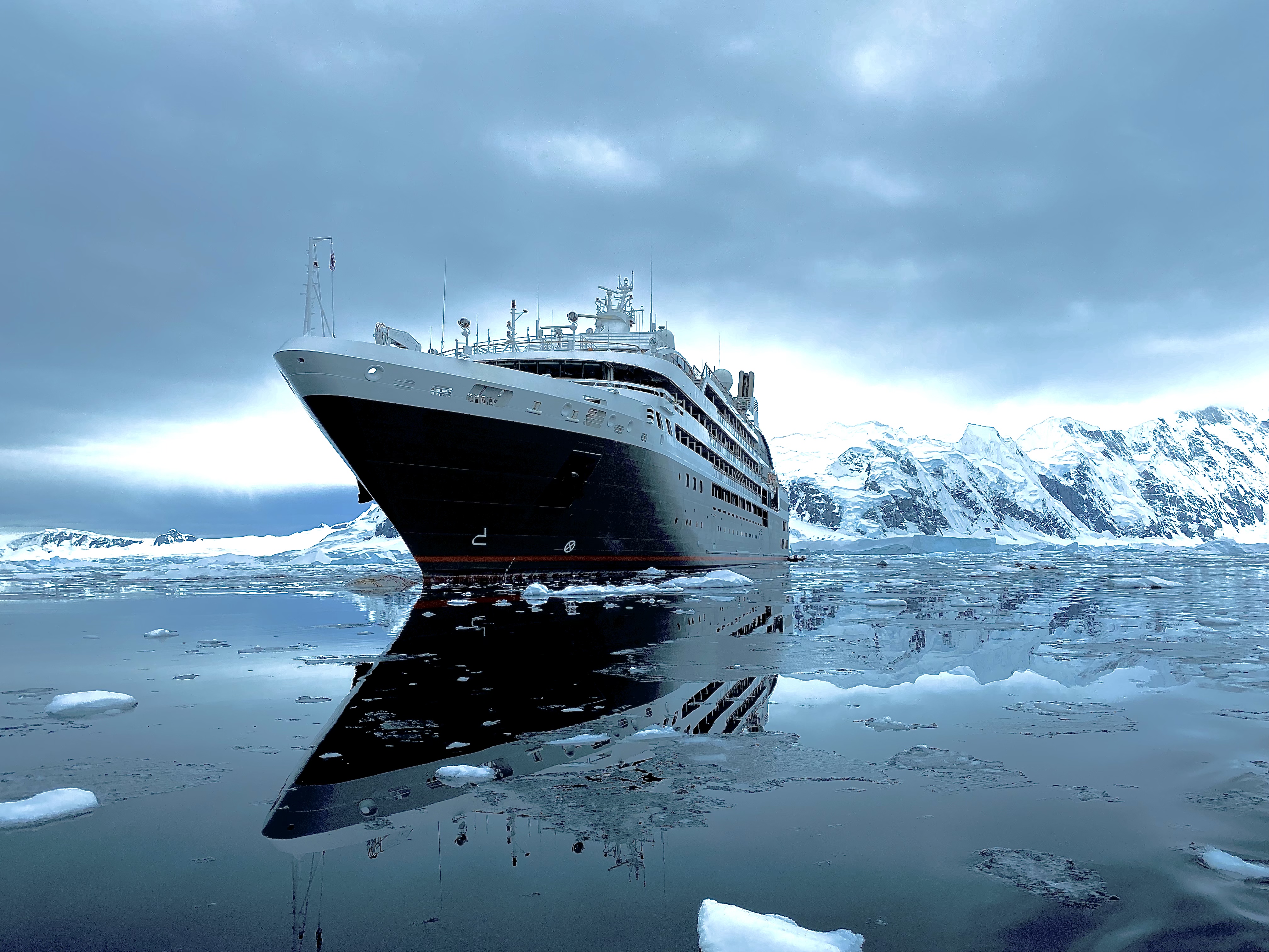 Ponant Le Boreal in Antarctica , image courtesy Jeff Leckey