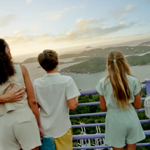 Family looking at Norwegian Aqua