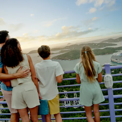 Family looking at Norwegian Aqua