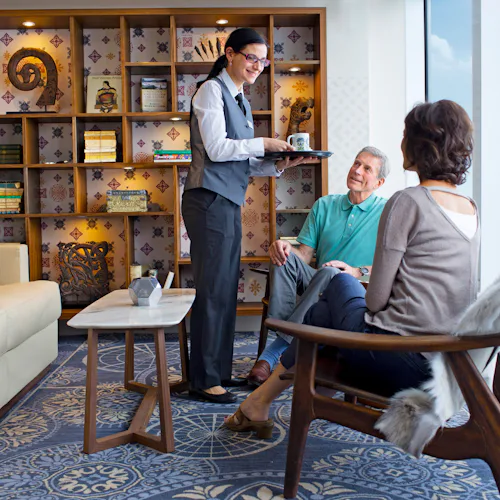 Couple in Explorers' Lounge