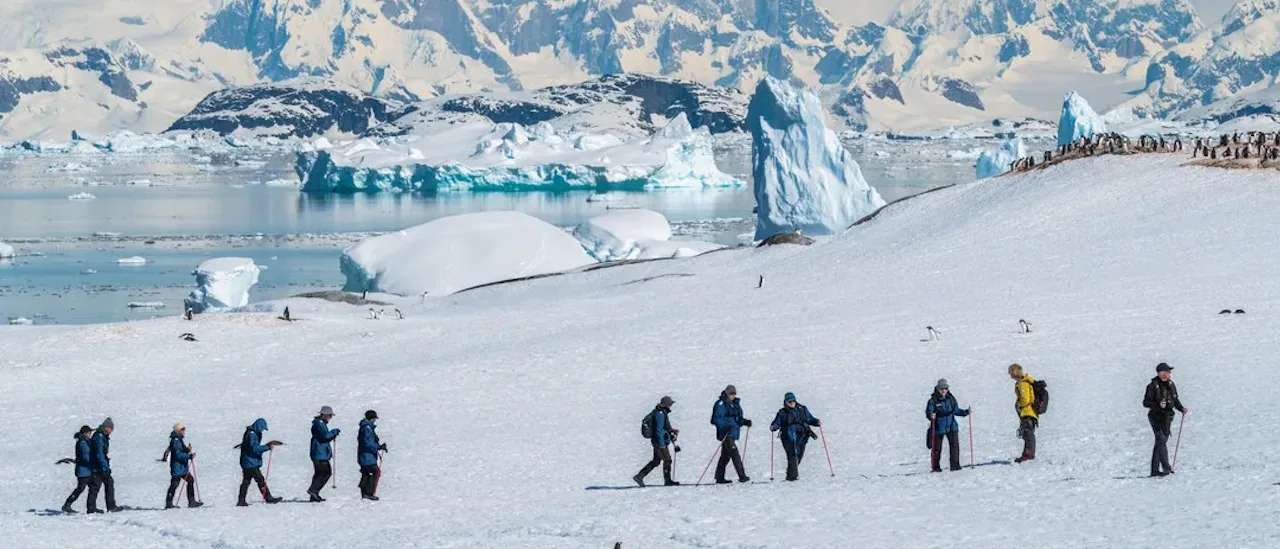 Trekking in Antarctica