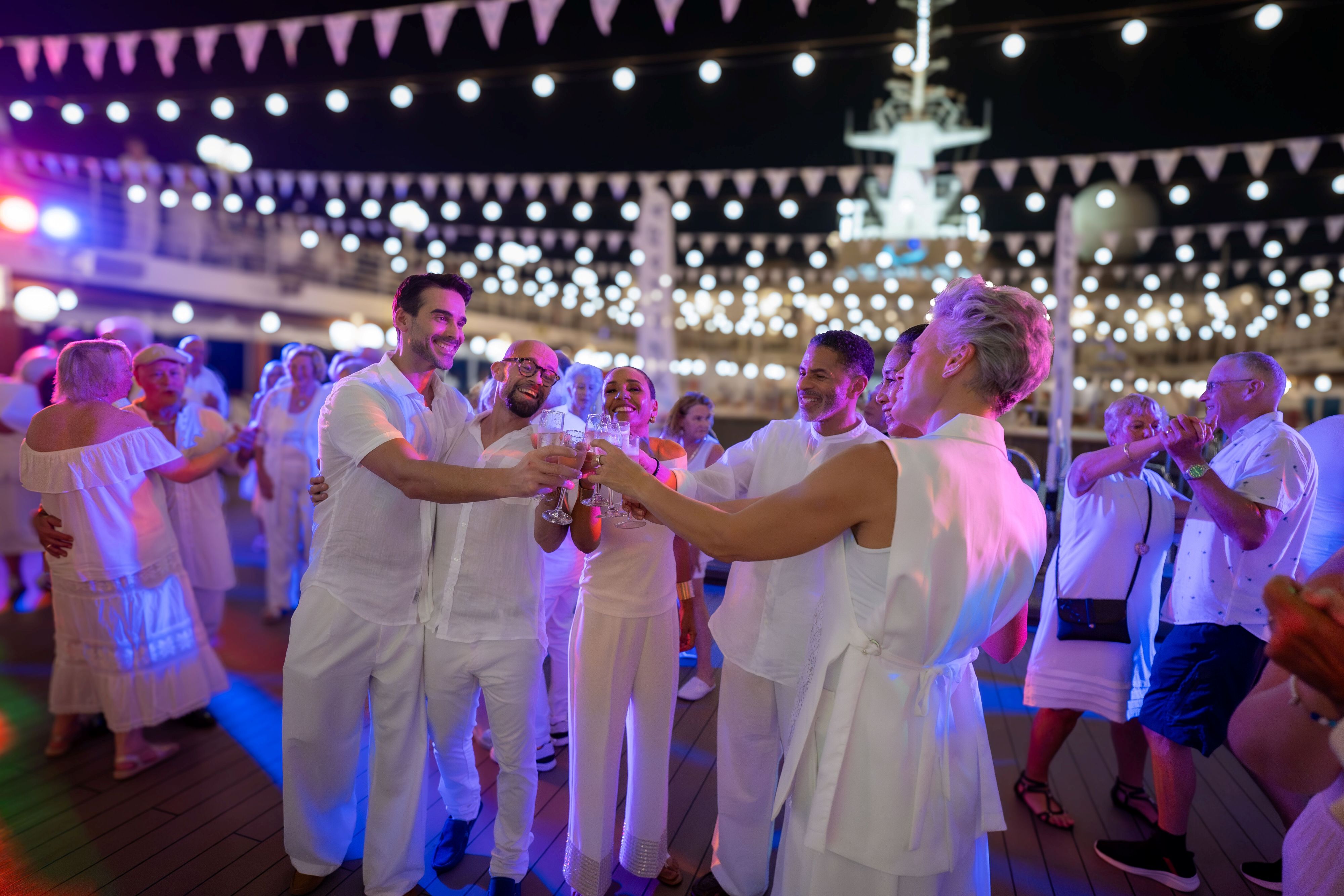 Azamara White Night deck party