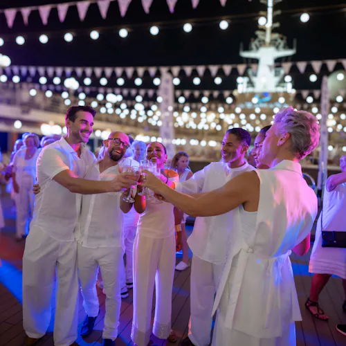 Azamara White Night deck party