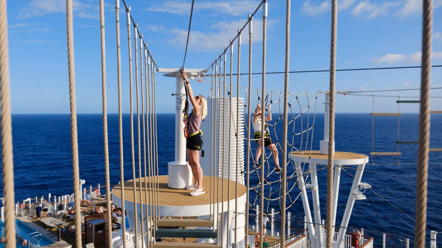 high-ropes course onboard