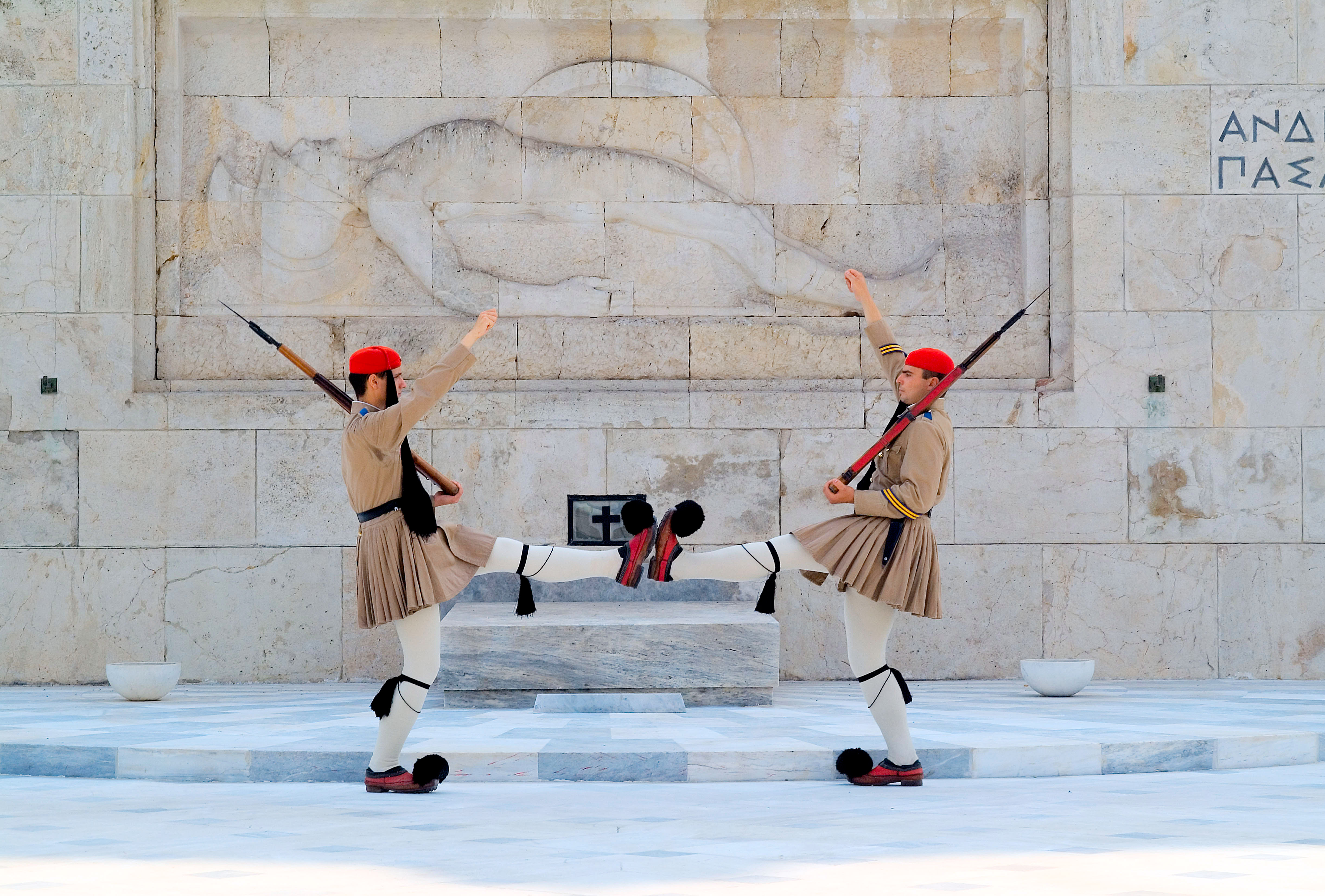 Soldiers at Evzones, Greece