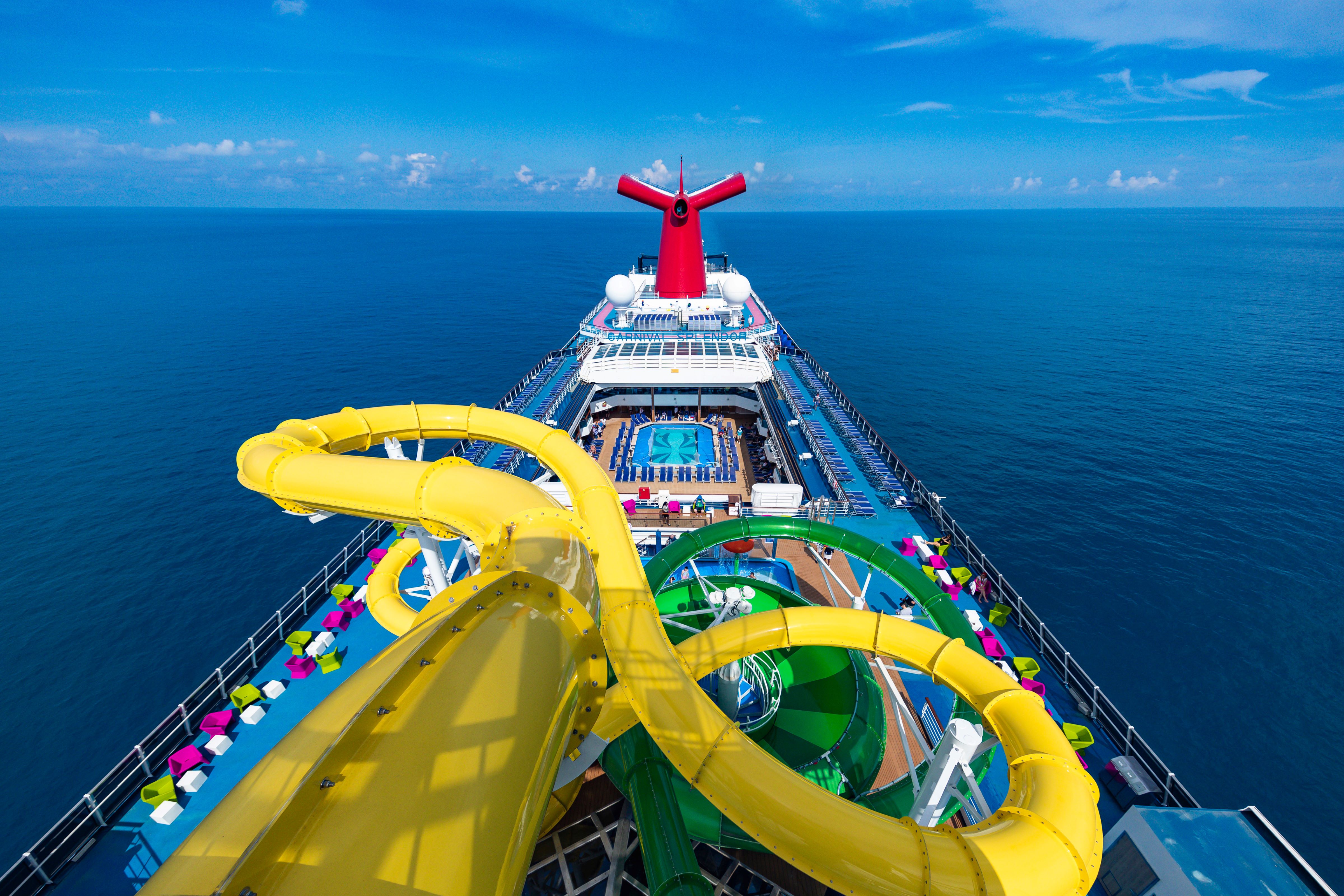 carnival ship with waterslide