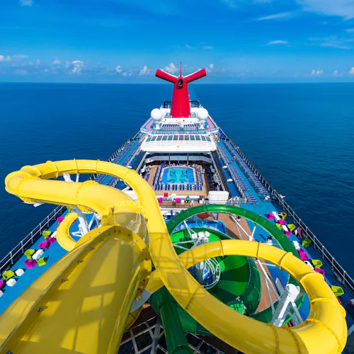 carnival ship with waterslide