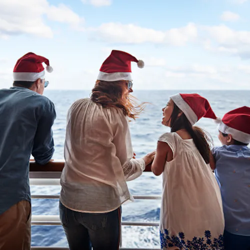 Family celebrate Christmas on Princess Cruises